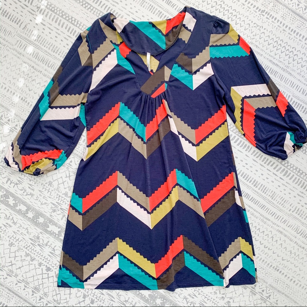 Voll chevron colorful dress